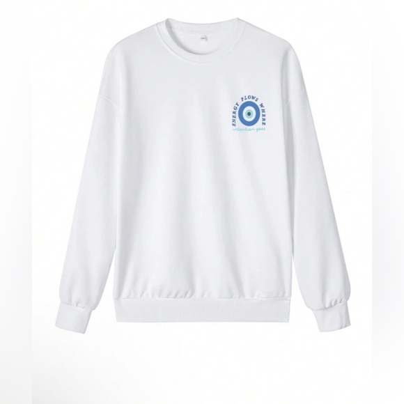 Womens Inspirational Karma Oversized Sweater - Energy flows where intention goes - Picture 3 of 5